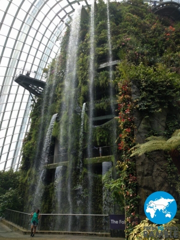 The world's tallest indoor waterfall at 35m high